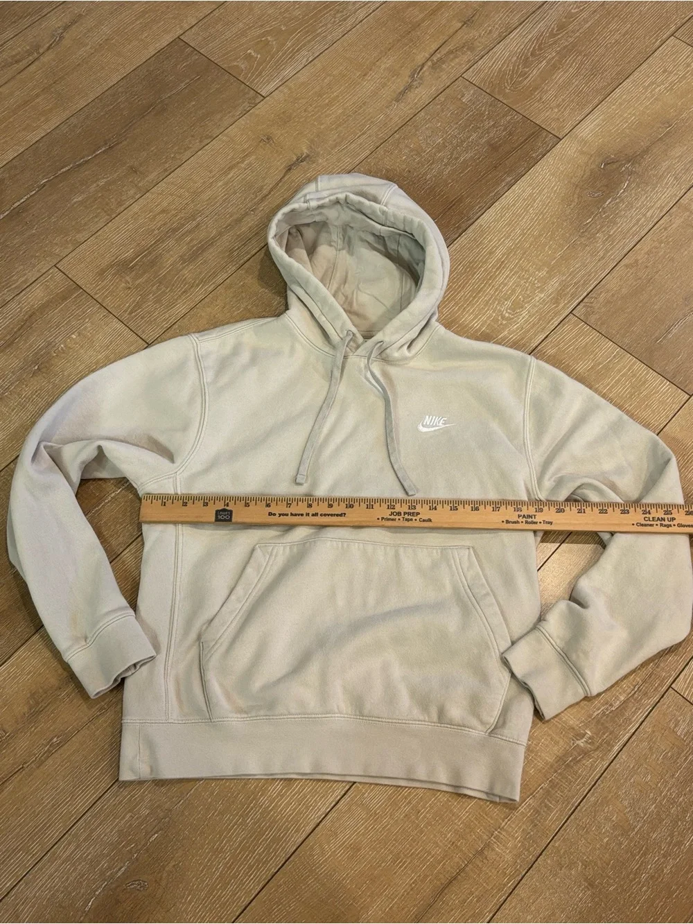 Nike Sportswear Club Fleece Pullover Hoodie Beige Cream Sweatshirt Small S